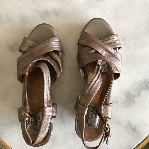 Clarks wicker wedge heels - Picture 5 of 8